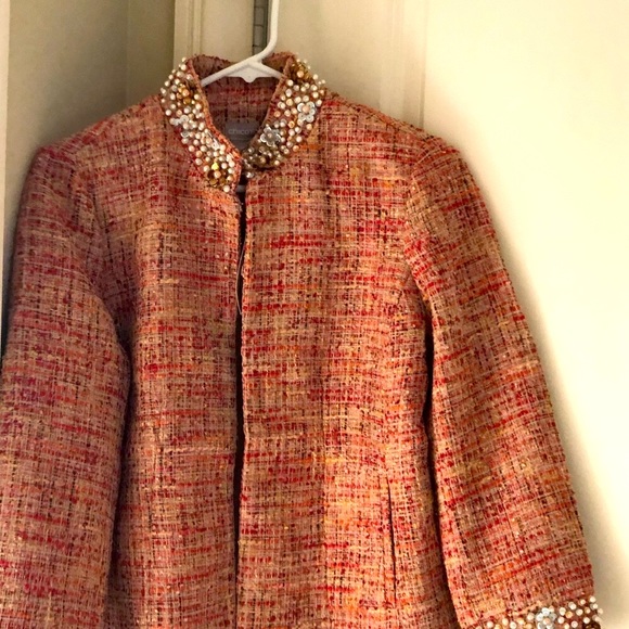 New Woman's Embellished Tweed Jacket Size: Chico's size 1 - Picture 4 of 10